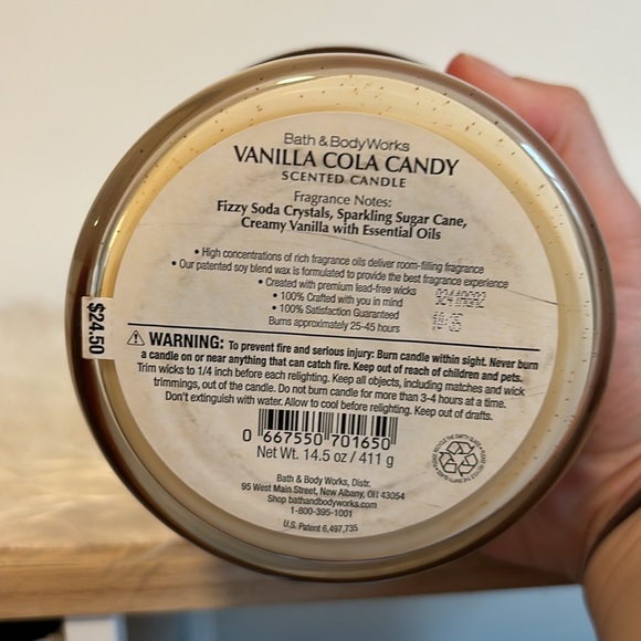 Vanilla Cola Candy 3-Wick Candle from Bath & Body Works 🥤 - Picture 3 of 4